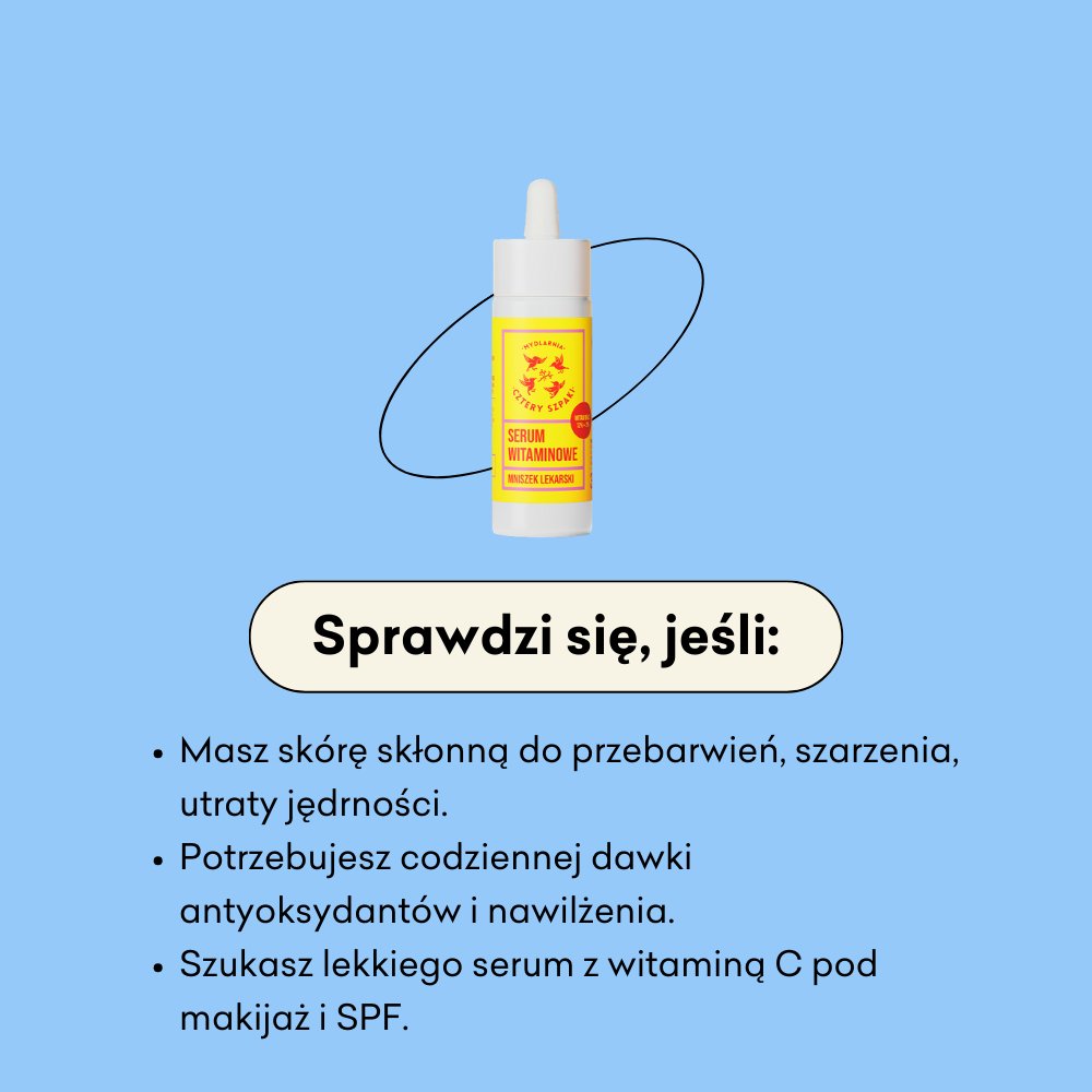 Serum Witaminowe Mniszek Lekarski sprawdzi się jeśli masz skórę skłonną do przebarwień, szarzenia, utraty jędrności.