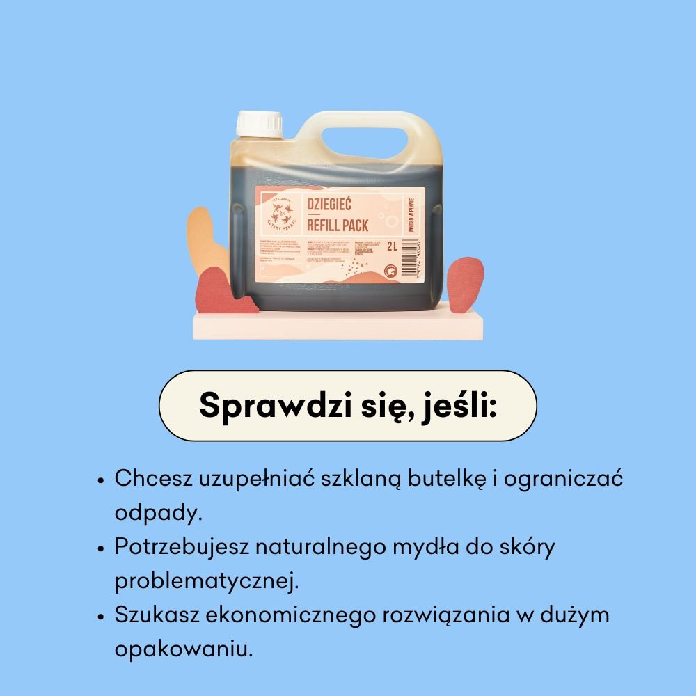 Dziegieć - Refill Pack - naturalne mydło w płynie do skóry problematycznej 