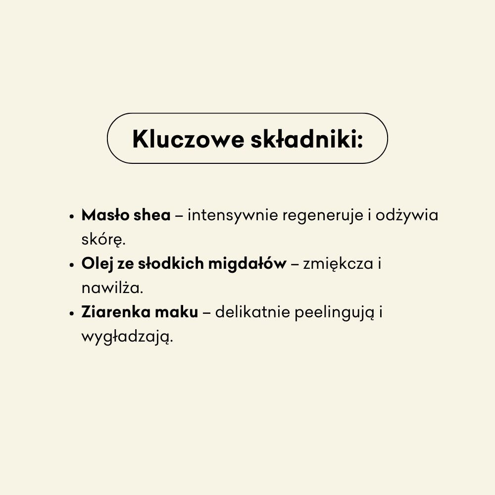 Marcepan z Makiem - naturalne mydło w kostce
