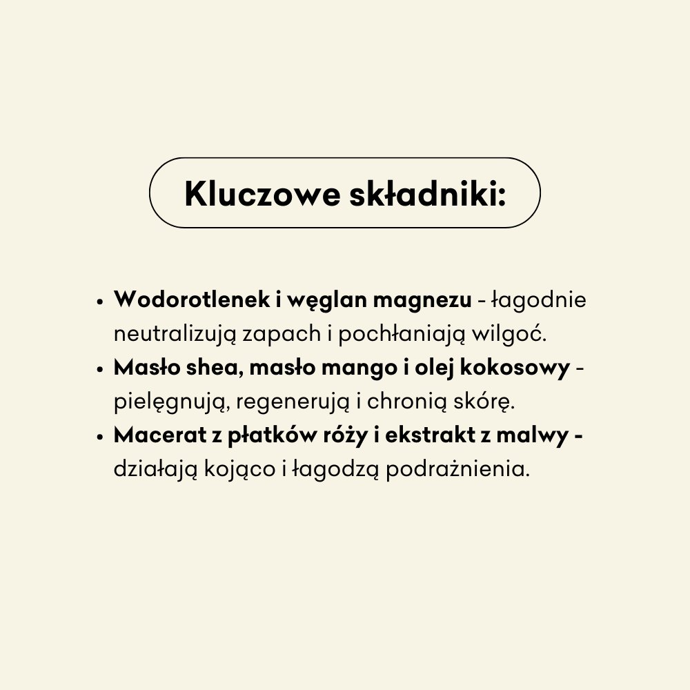 Delikatny dezodorant w kremie Badaj się Wanilia i Palmaroza bez dodatku sody w szklanym słoiczku 60 ml