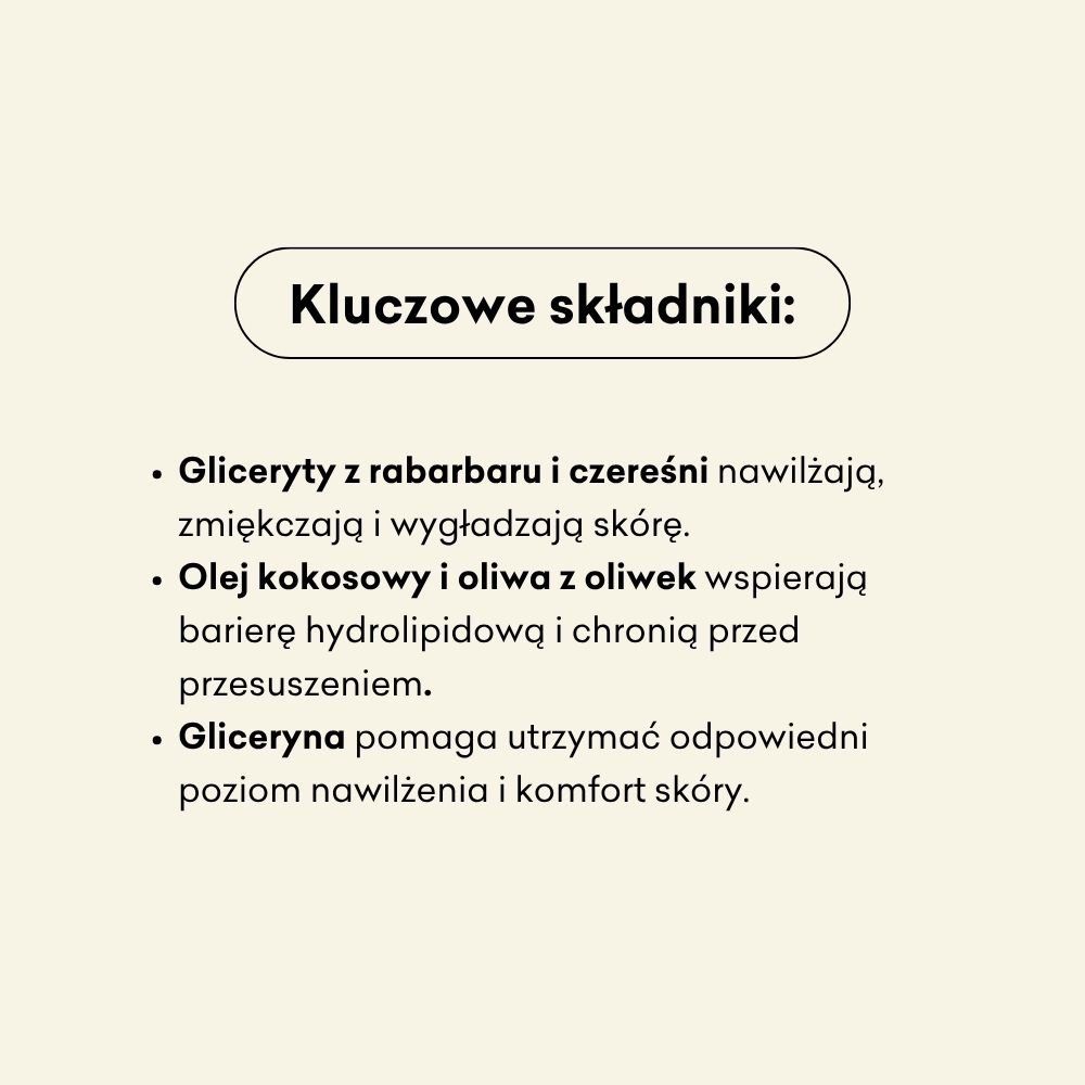 Rabarbar i Czereśnia - mini - naturalne mydło w płynie