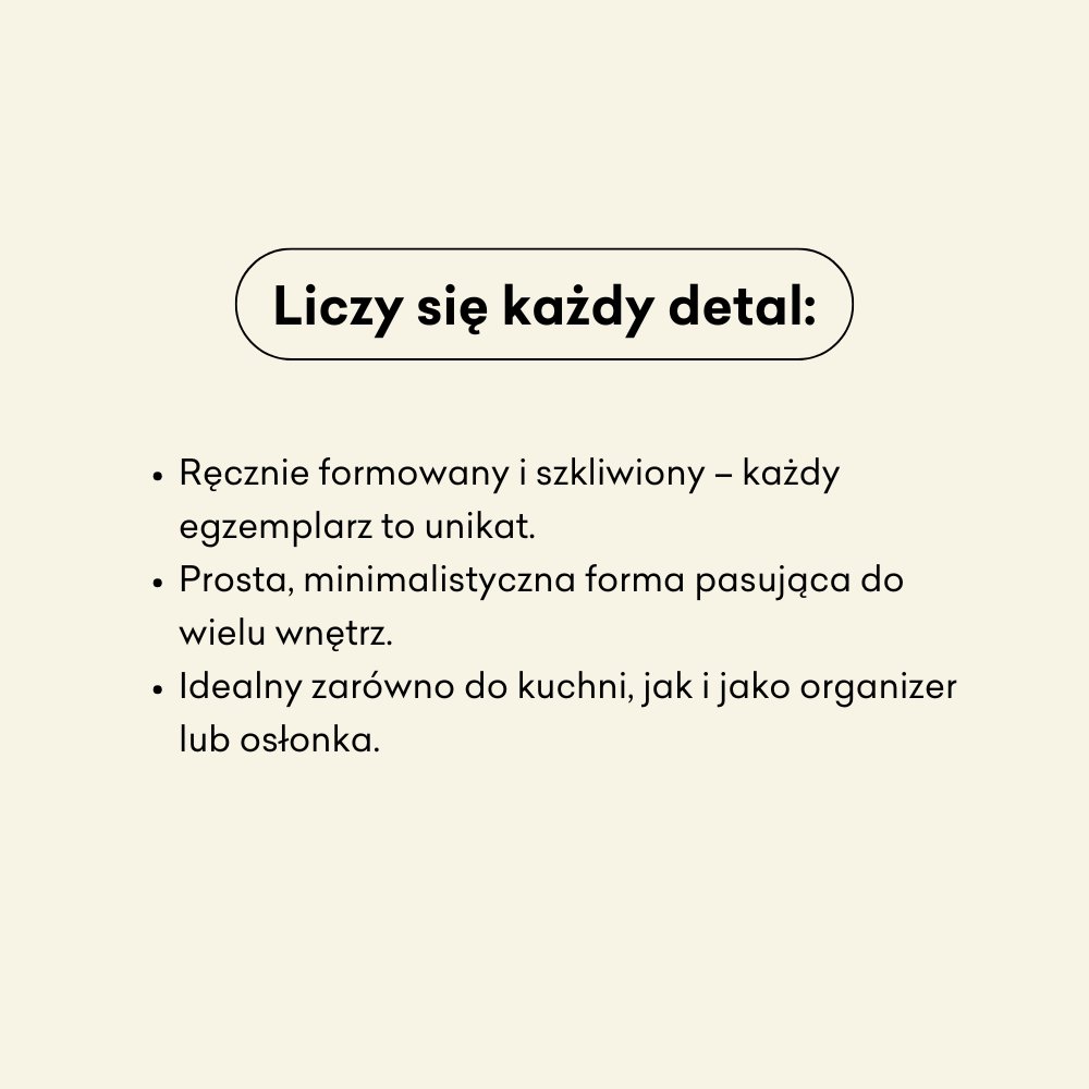 Kubek ceramiczny jest ręcznie formowany i szkliwiony - każdy egzemplarz to unikat. 