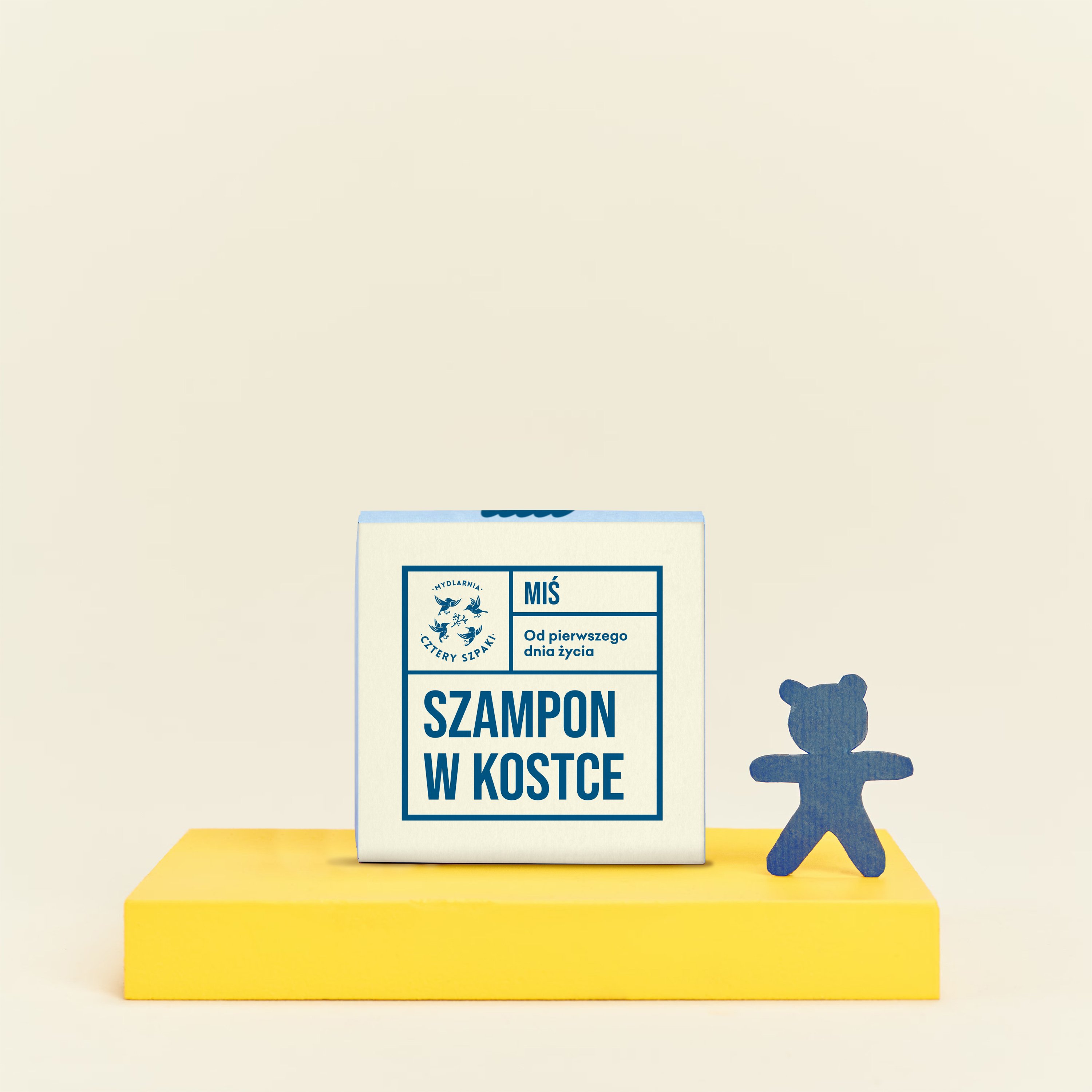 Szampon w kostce Miś od pierwszego dnia życia w kartoniku. 4 Szpaki. 