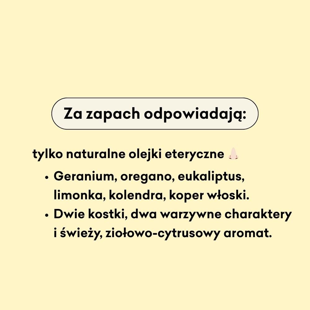 Za zapach mydeł odpowiadają tylko naturalne olejki eteryczne: geranium, oregano, eukaliptus i limonka.