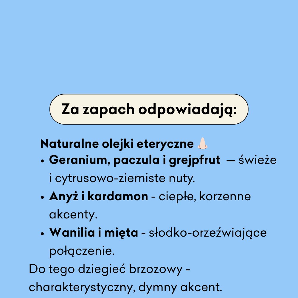 Normalizujący krem do twarzy - Leśny, za zapach odpowiadają tylko naturalne olejki eteryczne.