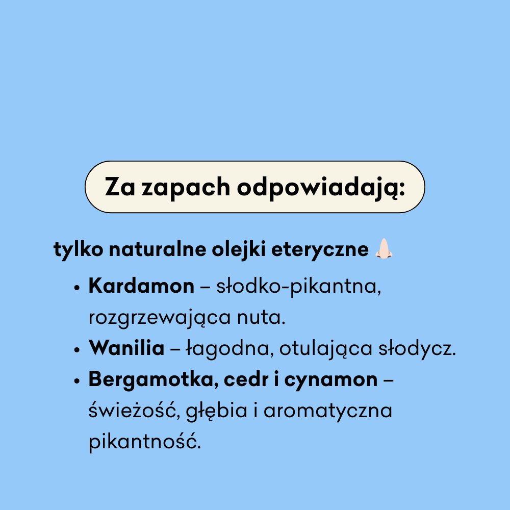 Dynia Kardamon - krem do rąk za zapach odpowiadają tylko naturalne olejki eteryczne.