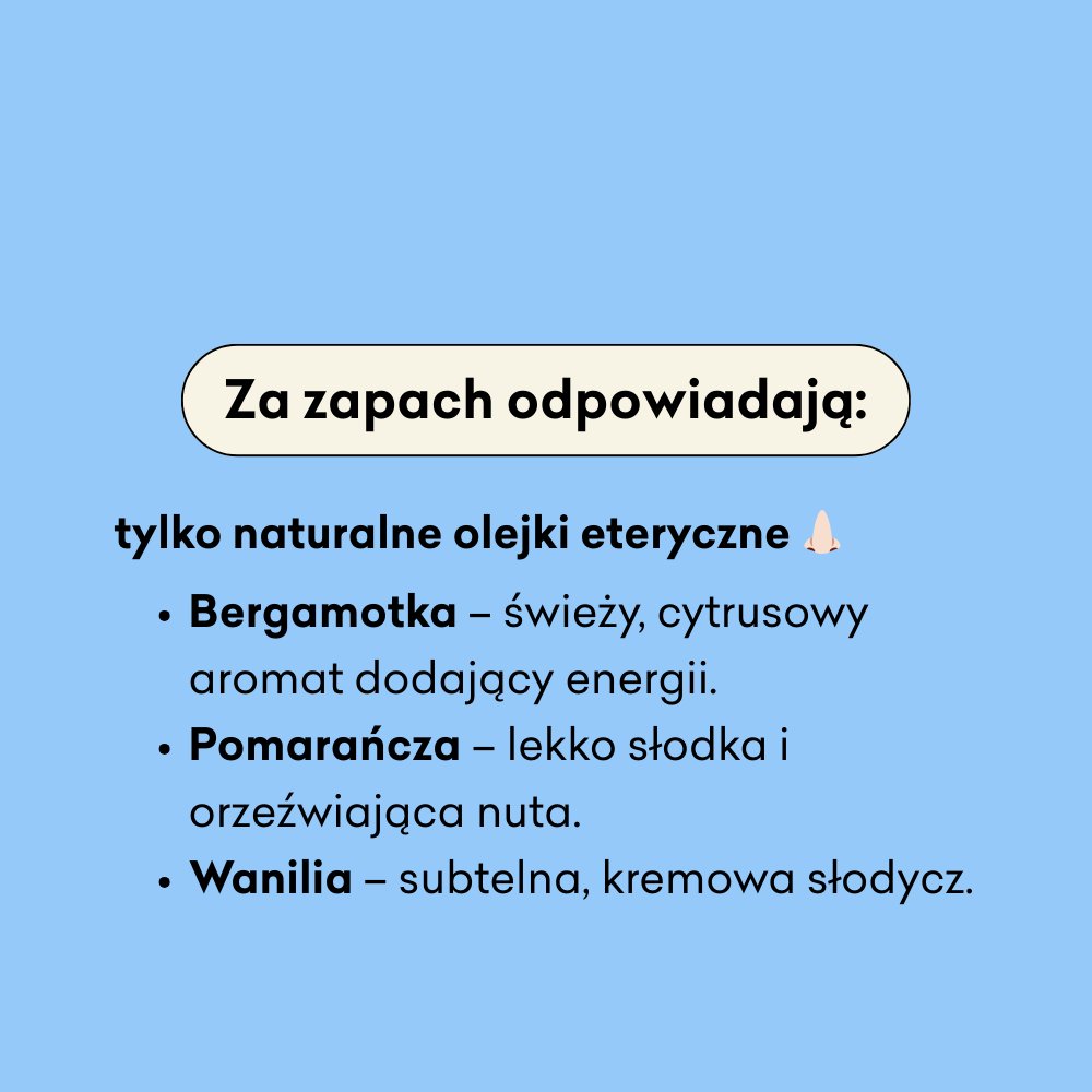 Rokitnik i Bergamotka - krem do rąk, za zapach odpowiadają olejki eteryczne: bergamotka, pomarańcza i wanilia.