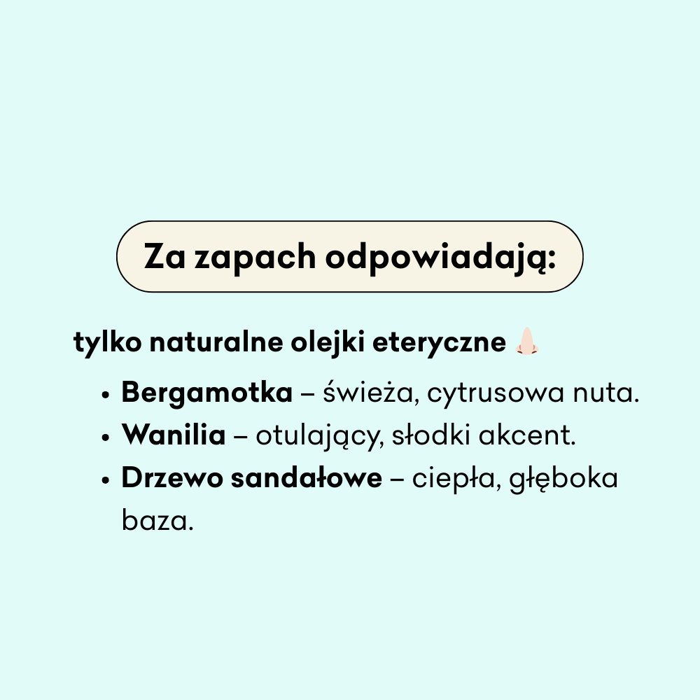 Nawilżający szampon w kostce WENA x Kasia Sienkiewicz za zapach odpowiadają tylko naturalne olejki eteryczne.