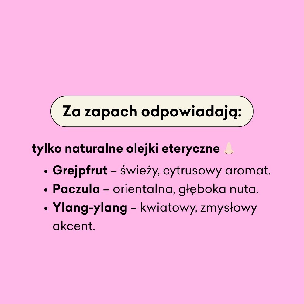 Miłość - balsam do masażu za zapach odpowiadają tylko naturalne olejki eteryczne: grejpfrut, paczula, ylang-ylang.