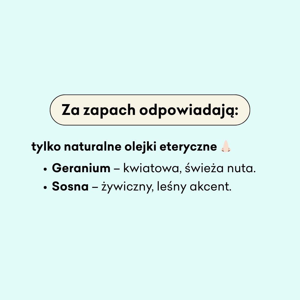 Ochronne serum na końcówki - Leśna Róża za zapach odpowiadają olejki eteryczne z geranium i sosny.