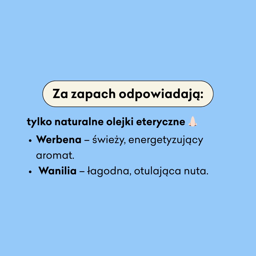 Truskawka i werbena puszysty mus do ciała za zapach odpowiadają werbena i wanilia. 
