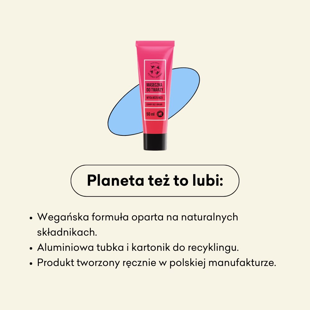 Czarny Bez i Malwa - wygładzająca maseczka do twarzy, wegańska formuła.