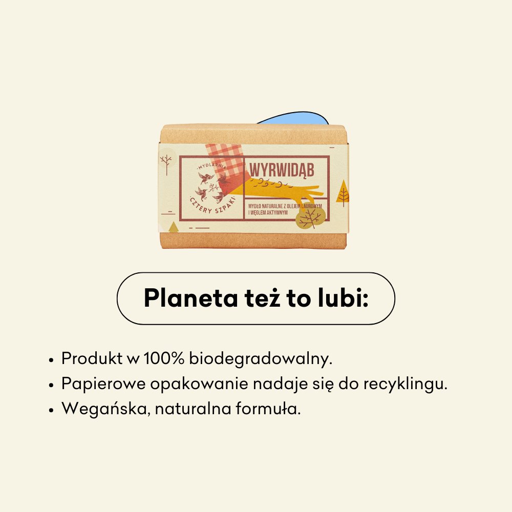 Wyrwidąb - naturalne mydło w kostce w 100% biodegradowalne.