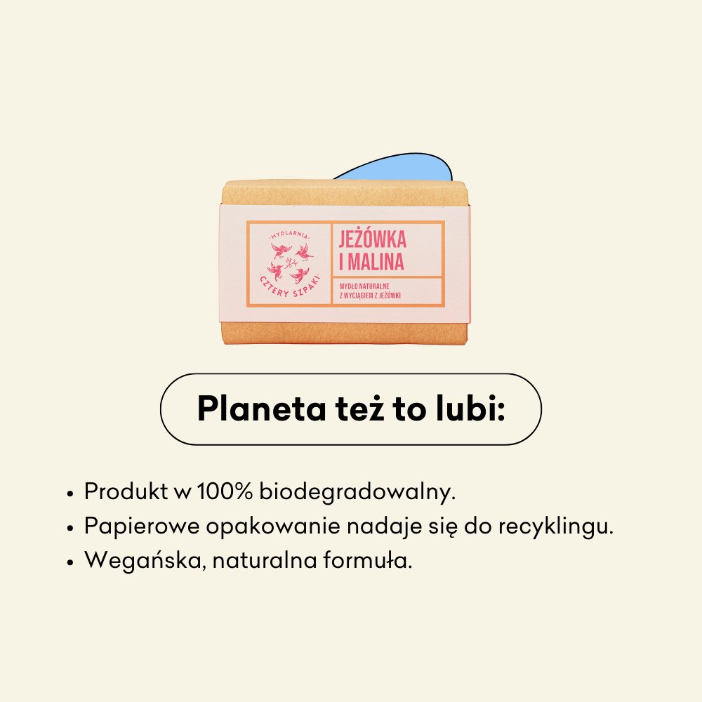 Jeżówka i Malina - naturalne mydło w kostce - wegańska, naturalna formuła, biodegradowalne.