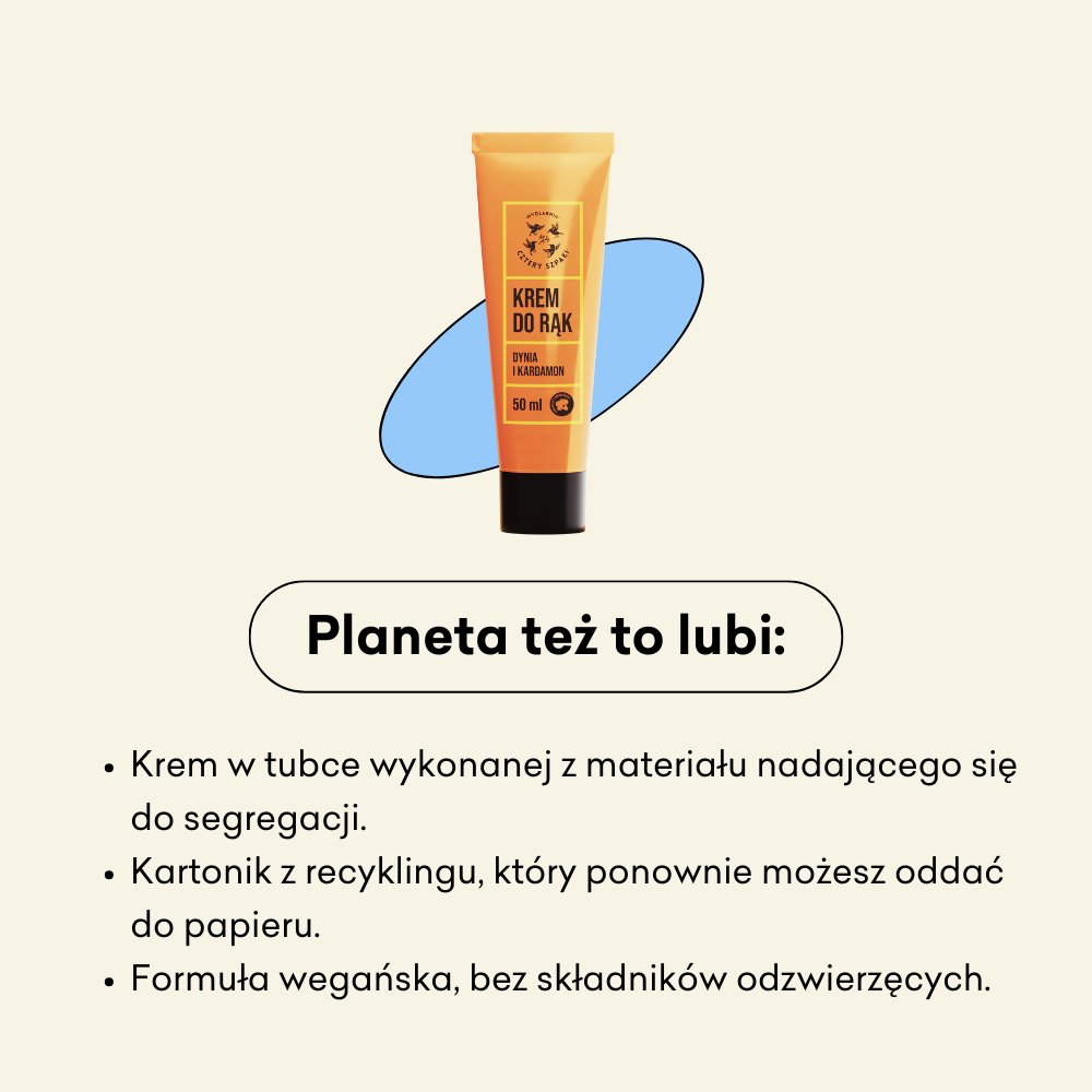 Dynia Kardamon - krem do rąk wegańska formuła.