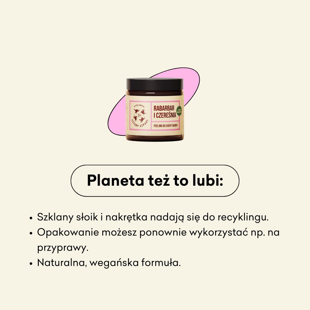 Peeling do skóry głowy - Rabarbar i Czereśnia