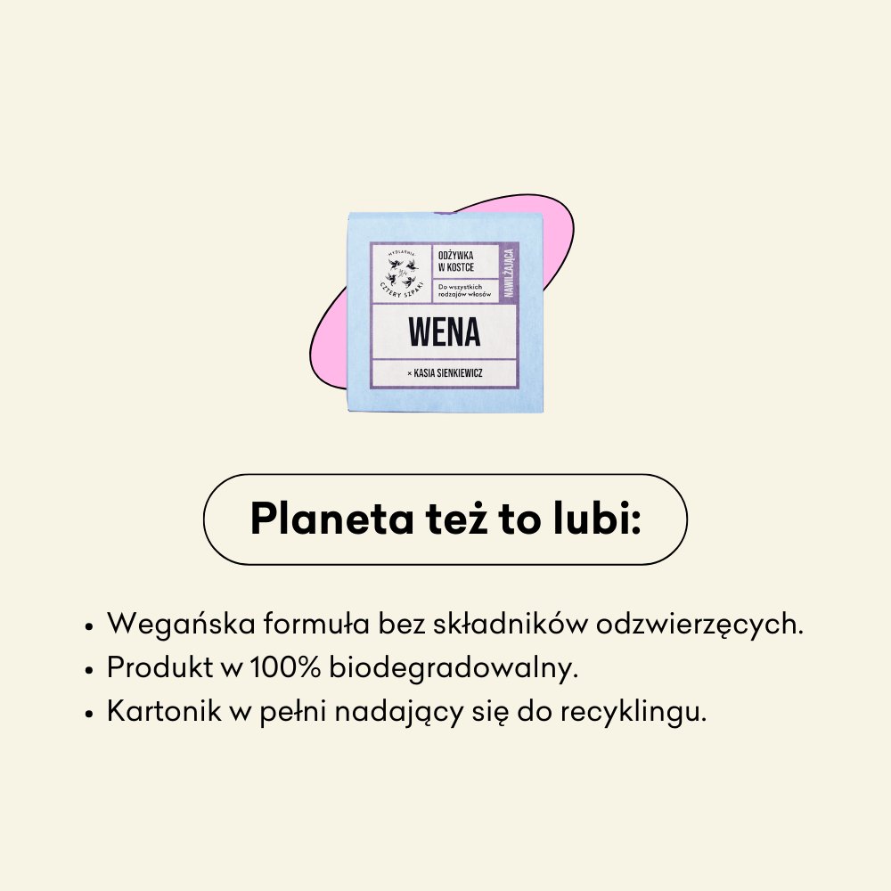 Nawilżająca odżywka w kostce WENA x Kasia Sienkiewicz wegańska formuła.