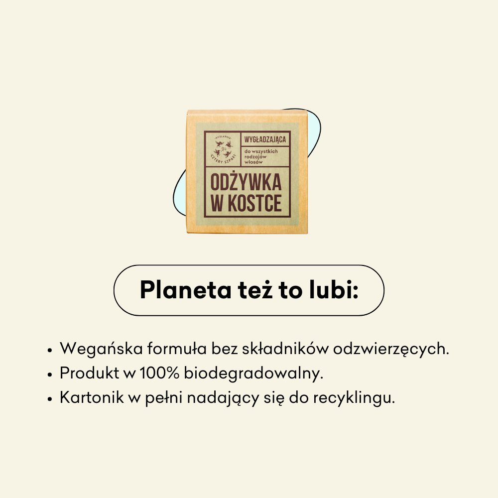 Odżywka do włosów w kostce wegańska formuła.