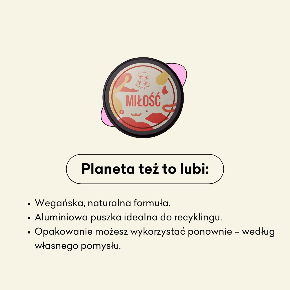 Naturalny balsam do masażu Miłość w puszce - wgańska, naturalna formuła.