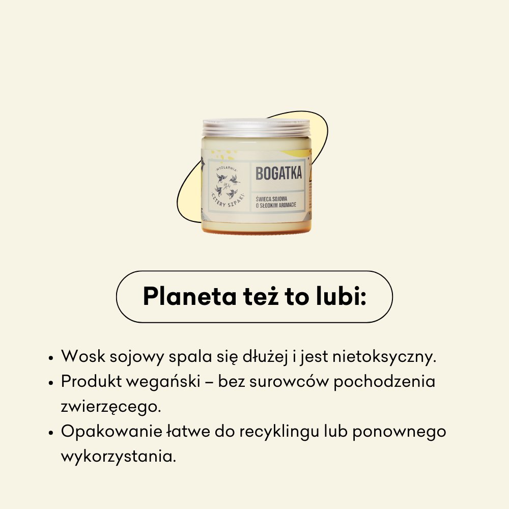 Bogatka - kwiatowa świeca sojowa