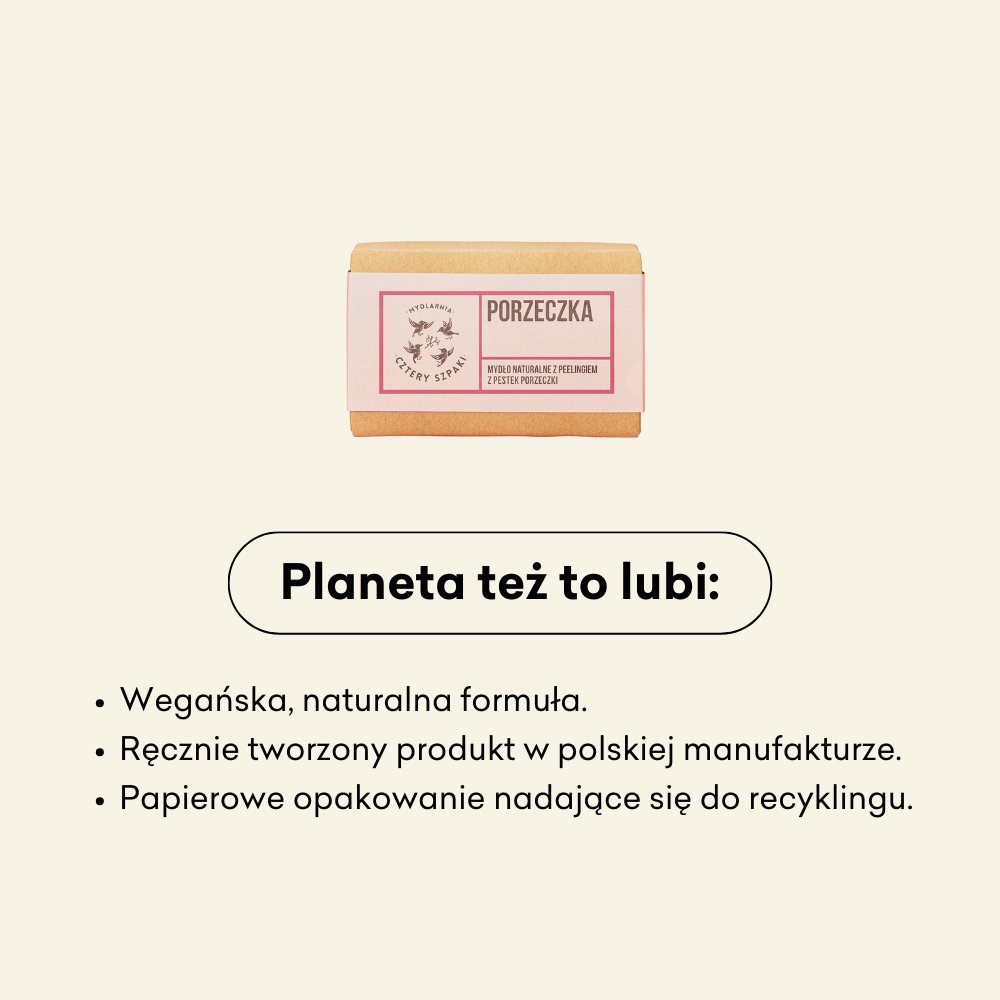 Porzeczka - naturalne mydło peelingujące w kostce, wegańska, naturalna formuła.