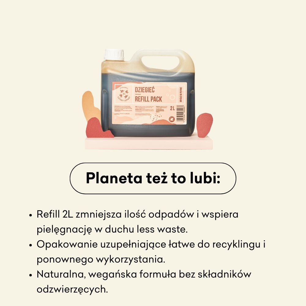 Dziegieć - Refill Pack - naturalne mydło w płynie do skóry problematycznej - naturalna, wegańska formuła.