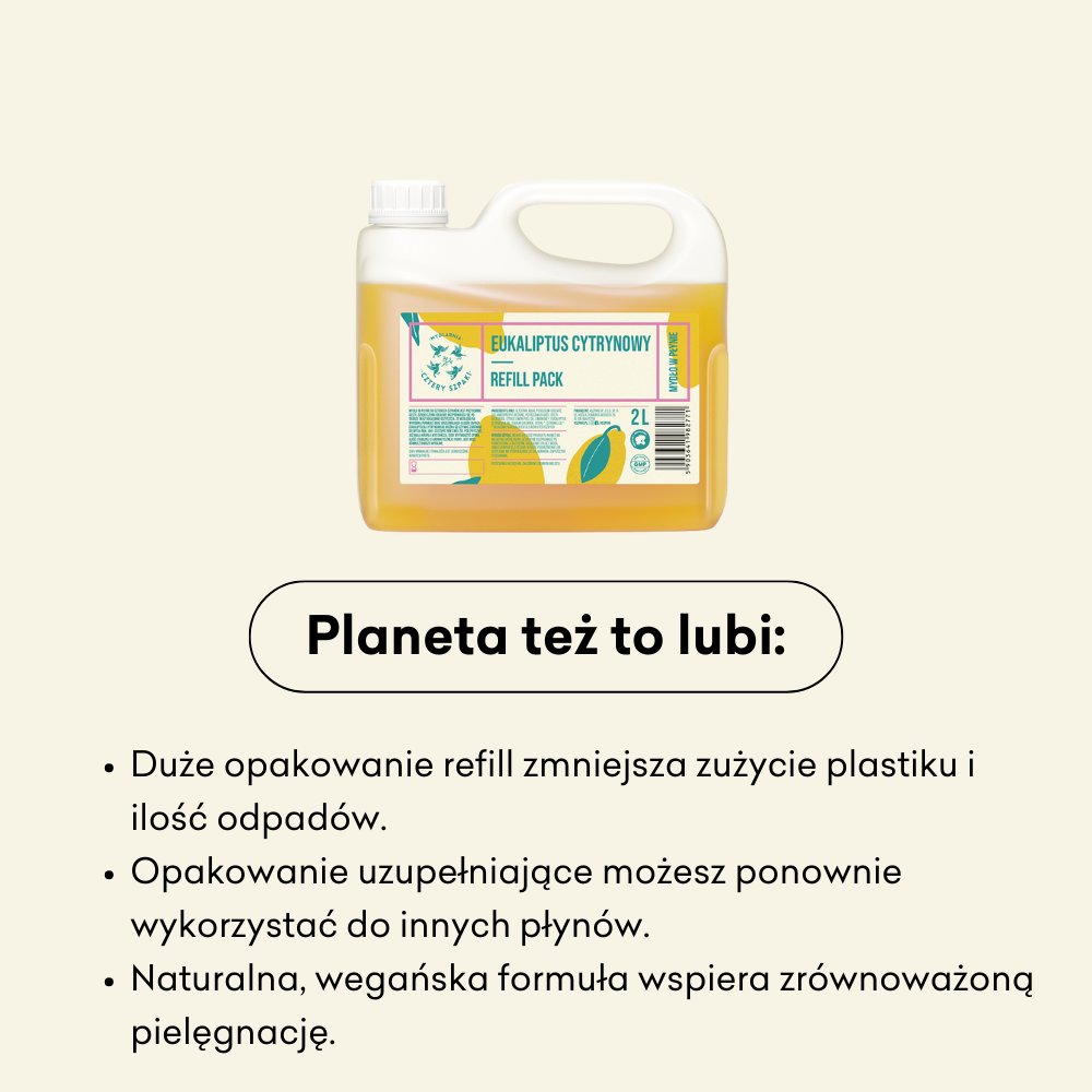 Eukaliptus Cytrynowy - Refill Pack - naturalne mydło w płynie 