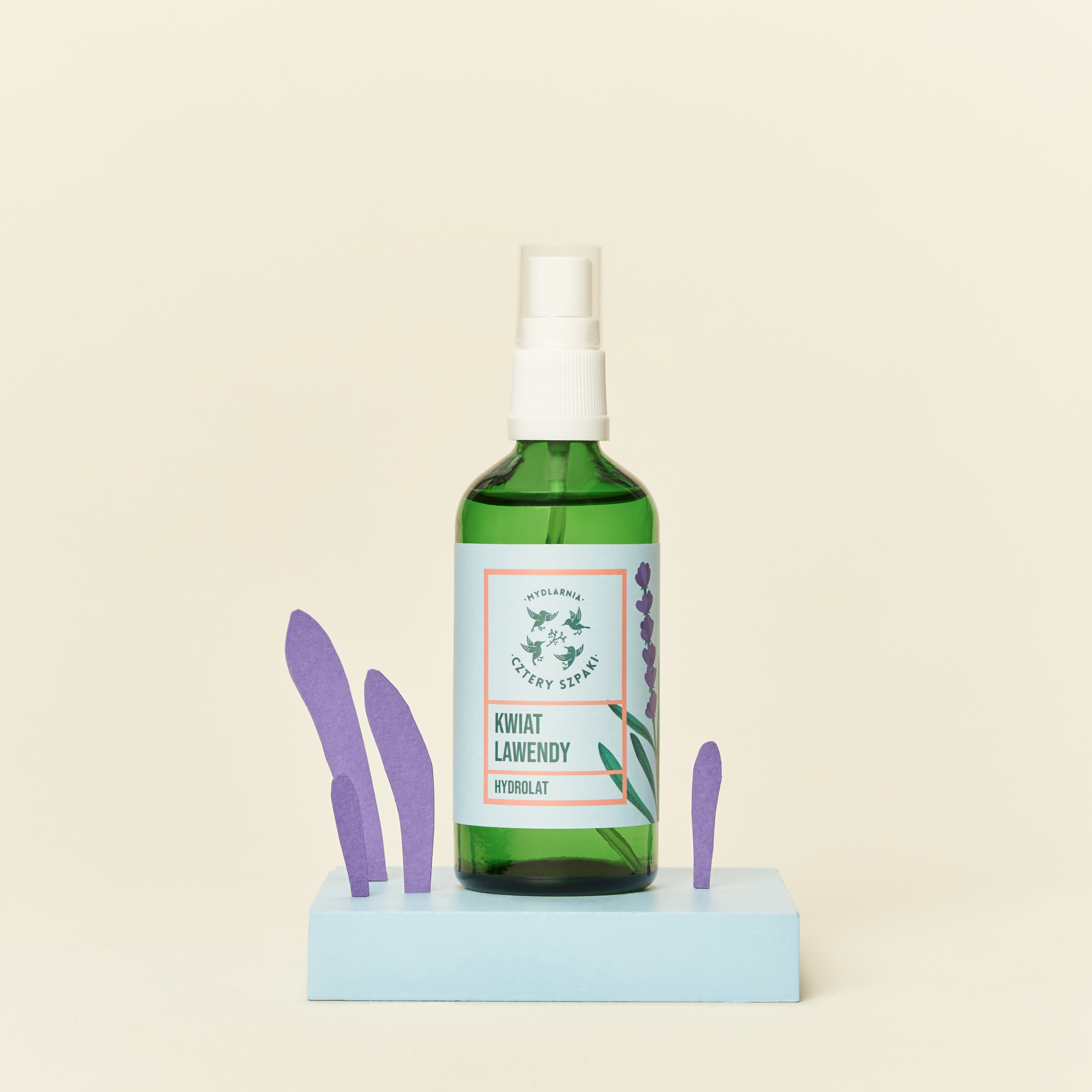 Hydrolat Kwiat Lawendy w szklanej butelce z atomizerem 100 ml