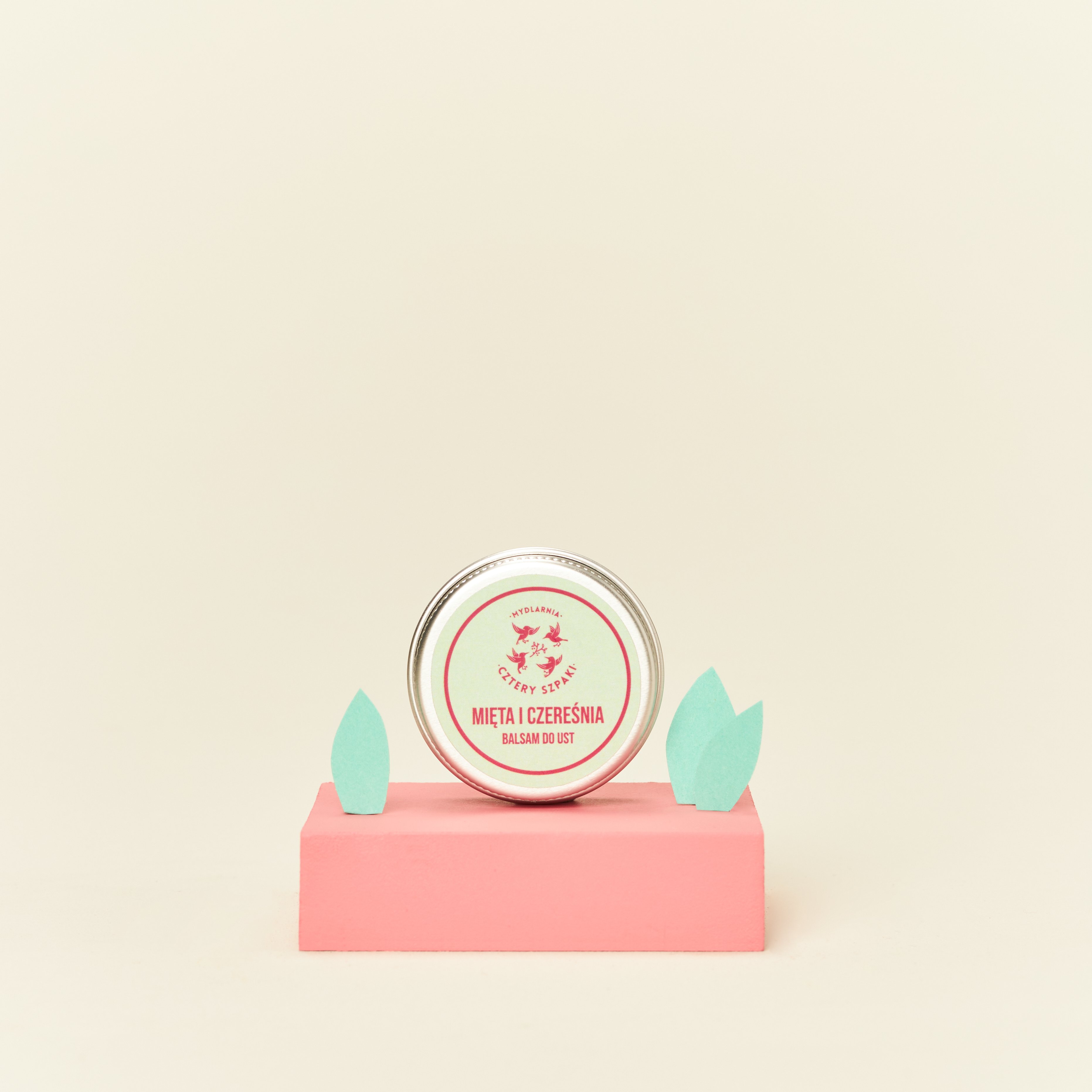 Balsam do ust Mięta i Czereśnia w aluminiowej puszce 15 ml, 4 Szpaki