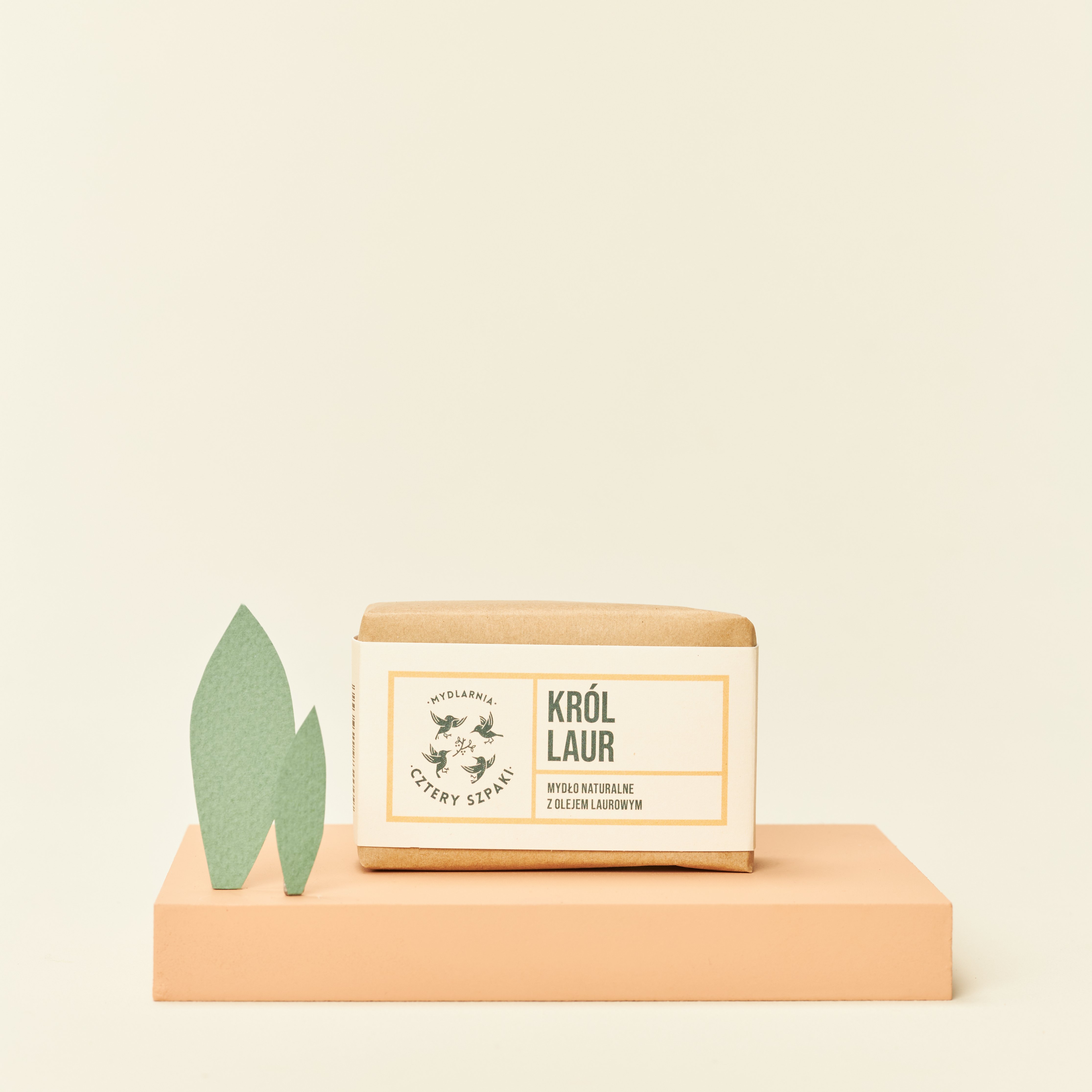 Mydło w kostce Król Laur z olejem laurowym w papierowym opakowaniu 110 g