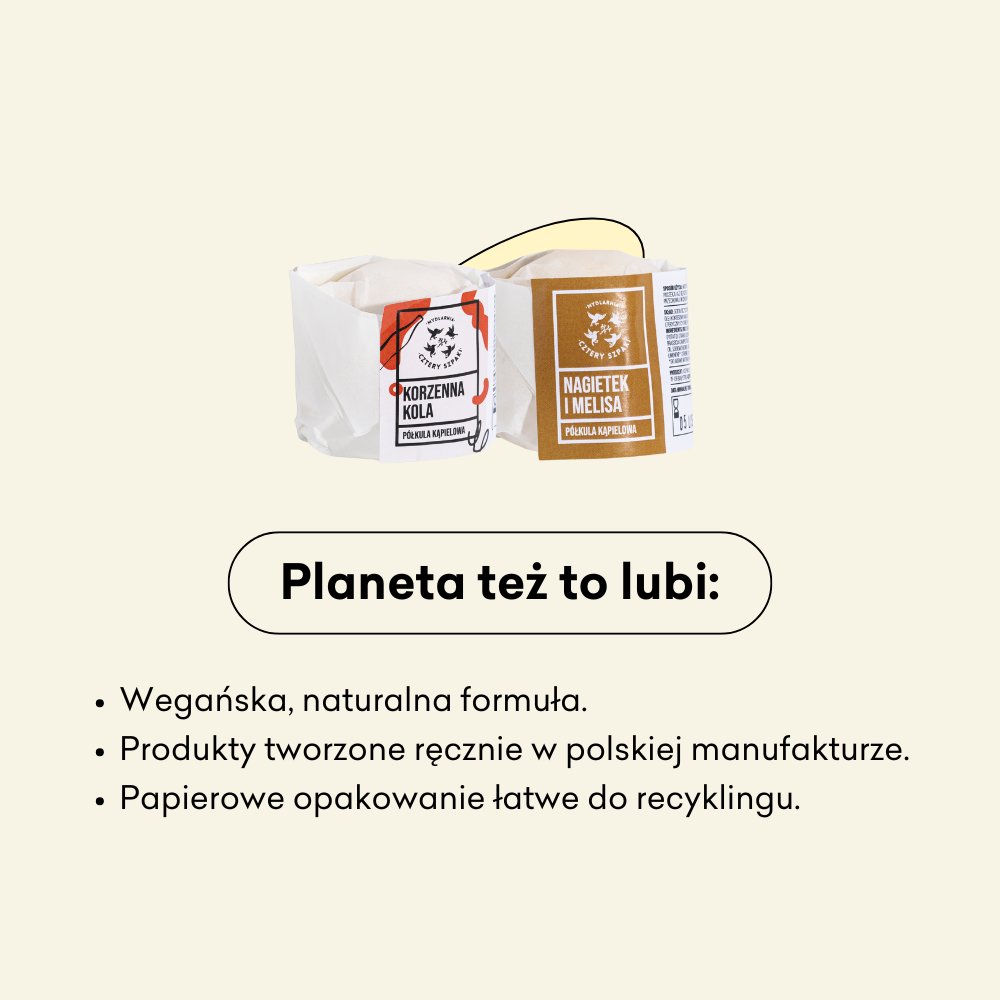 Sześciopak - 6 półkul kąpielowych - wegańska, naturalna formuła.