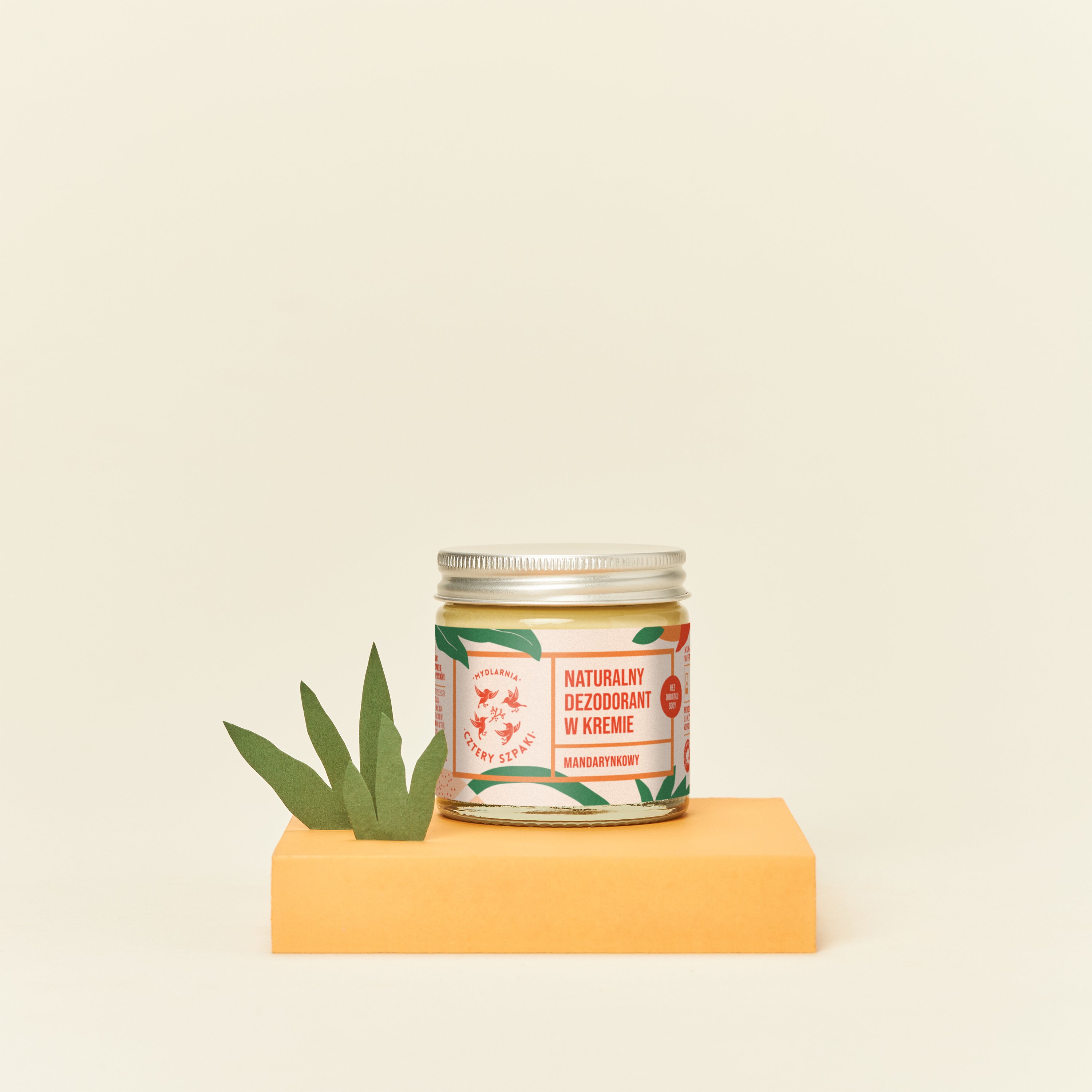 Naturalny dezodorant w kremie mandarynkowy bez dodatku sody