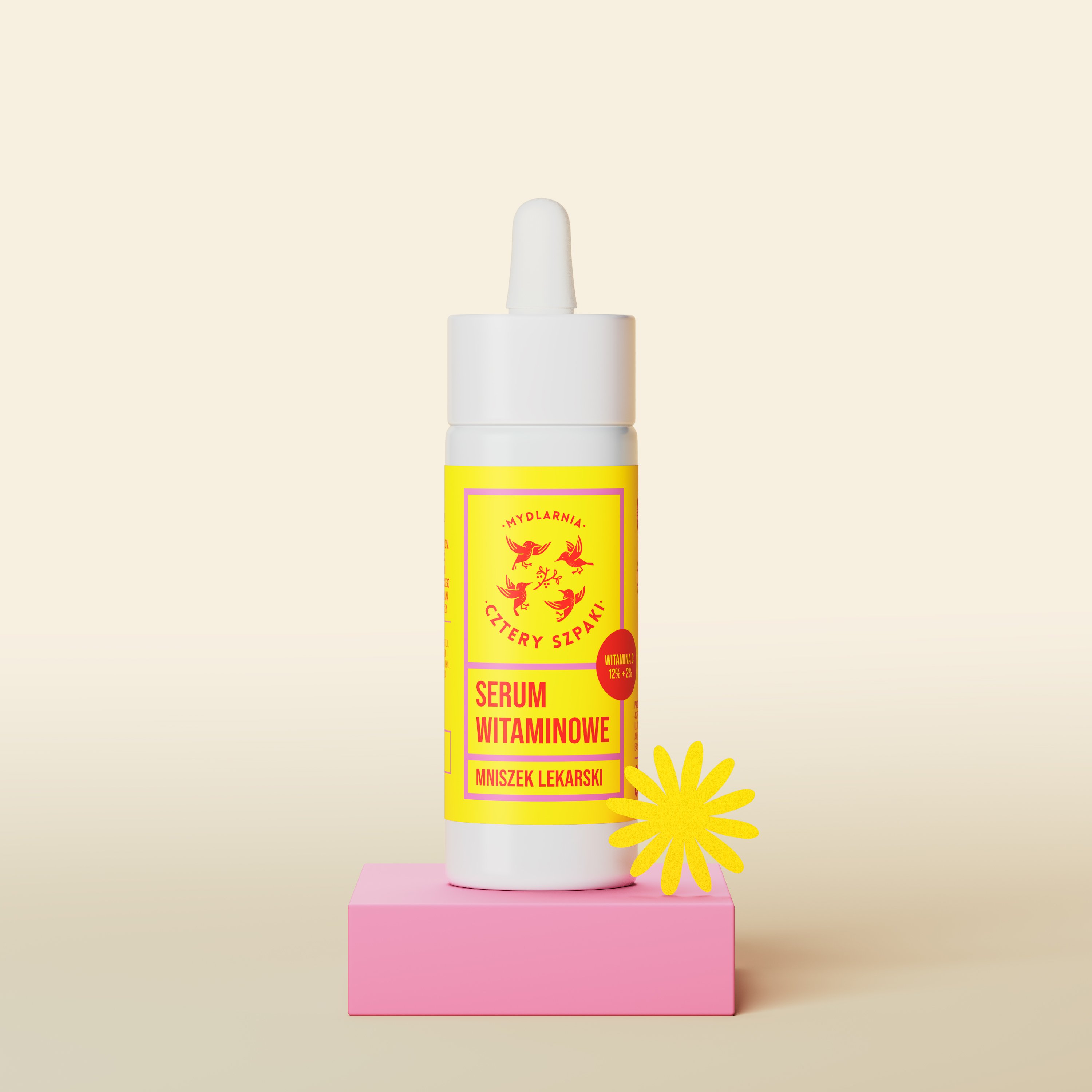 Serum witaminowe do twarzy Mniszek Lekarski w szklanej butelce z pipetą 30 ml