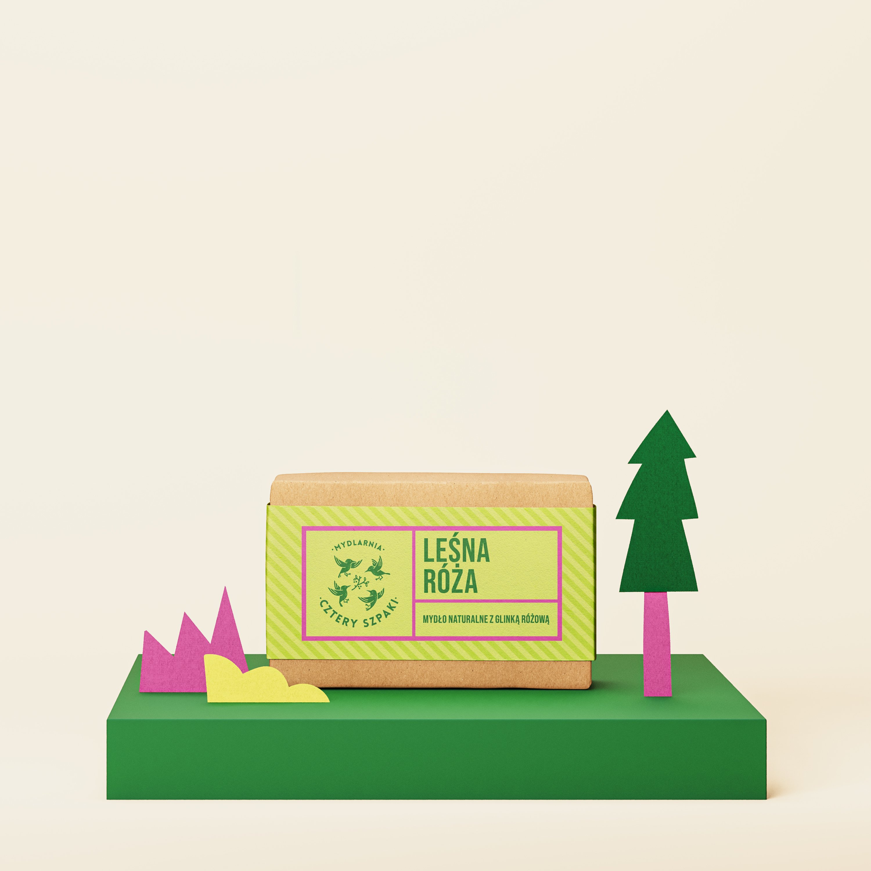 Mydło Leśna Róża – naturalne mydło z glinką różową
