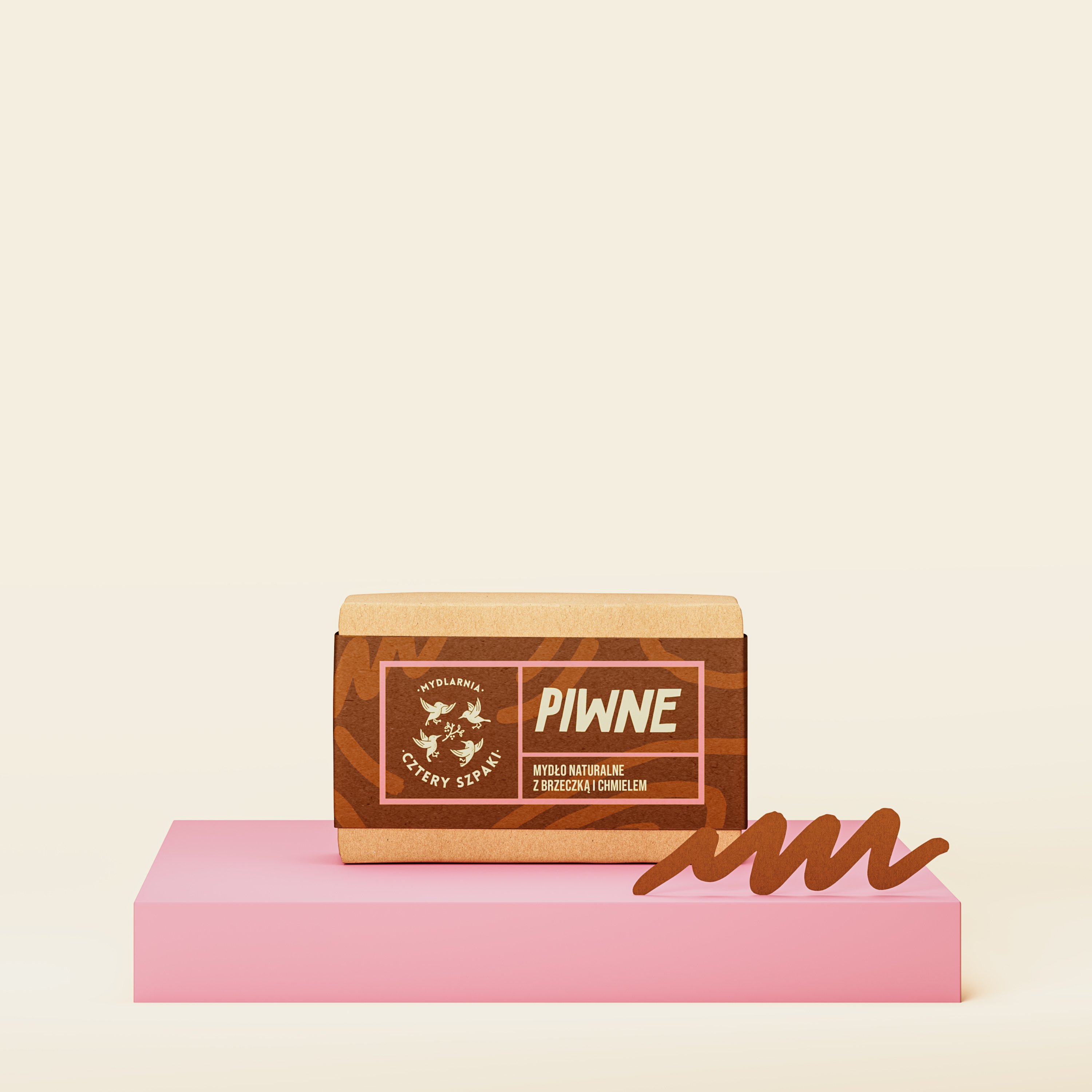 Mydło naturalne Piwne z brzeczką i chmielem w papierowym opakowaniu