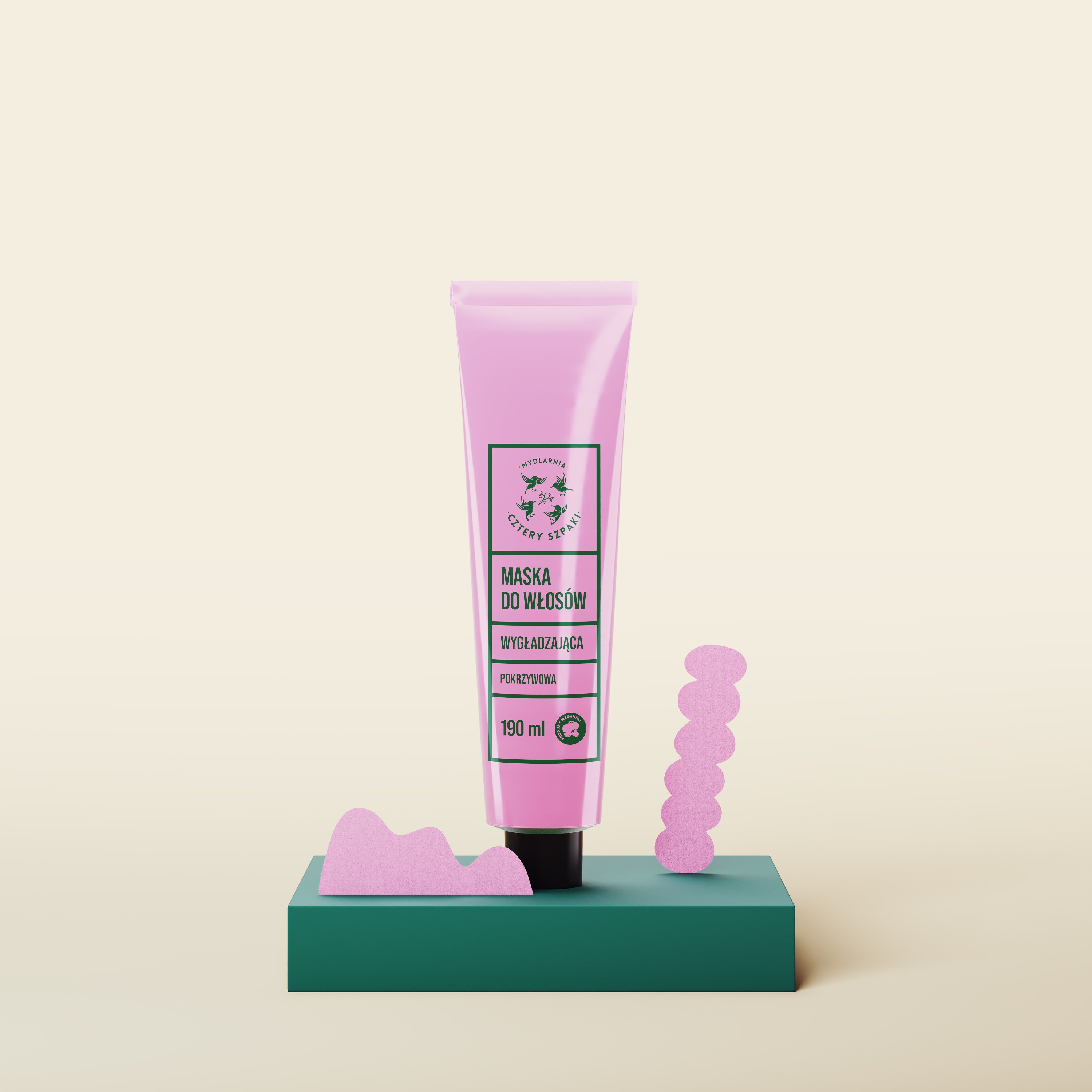 Maska do włosów wygładzająca Pokrzywowa w różowej tubce