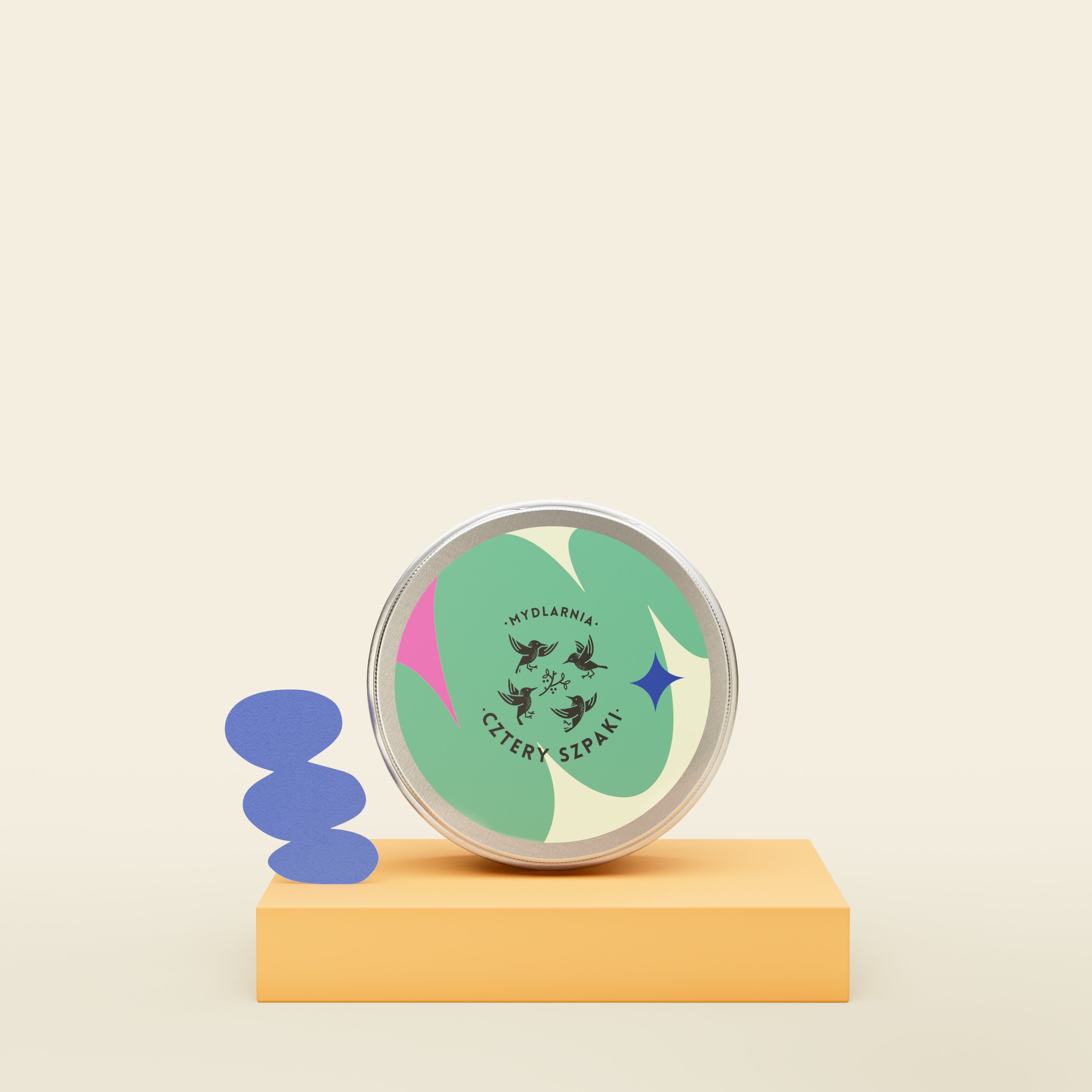 Okrągła puszka z ociekaczem na szampon/odżywkę Abstract