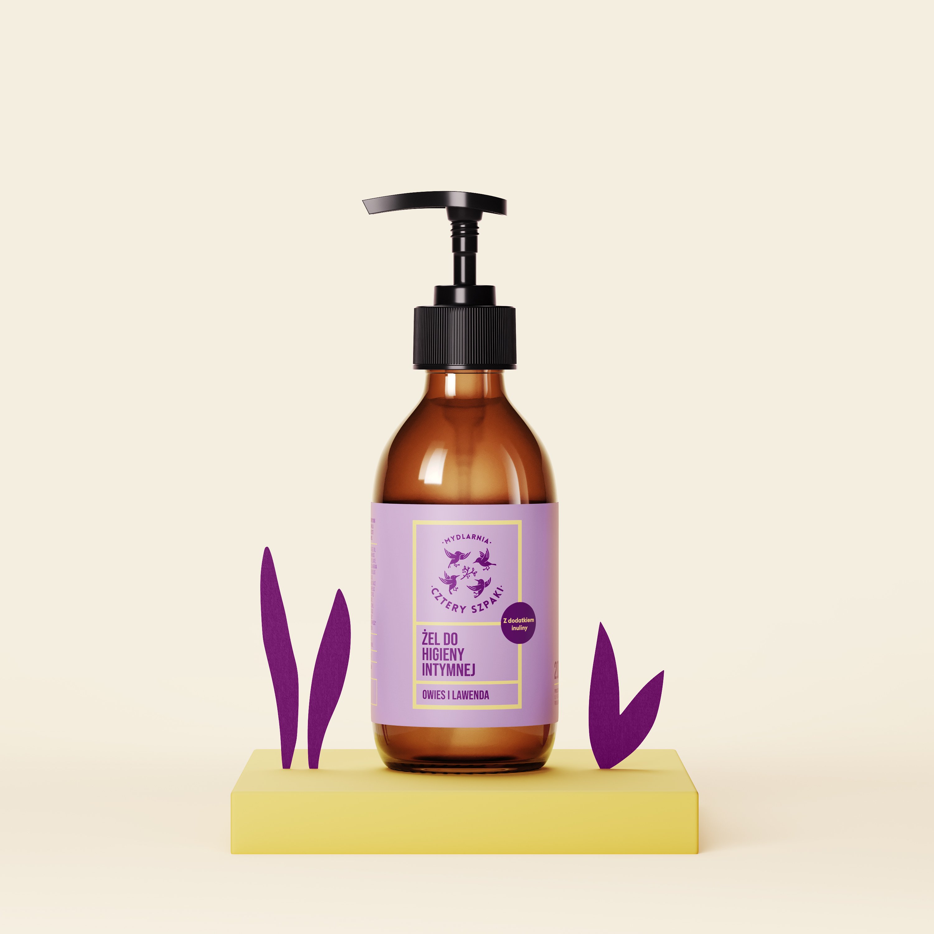 Żel do higieny intymnej z owsem i lawendą, 4 szpaki