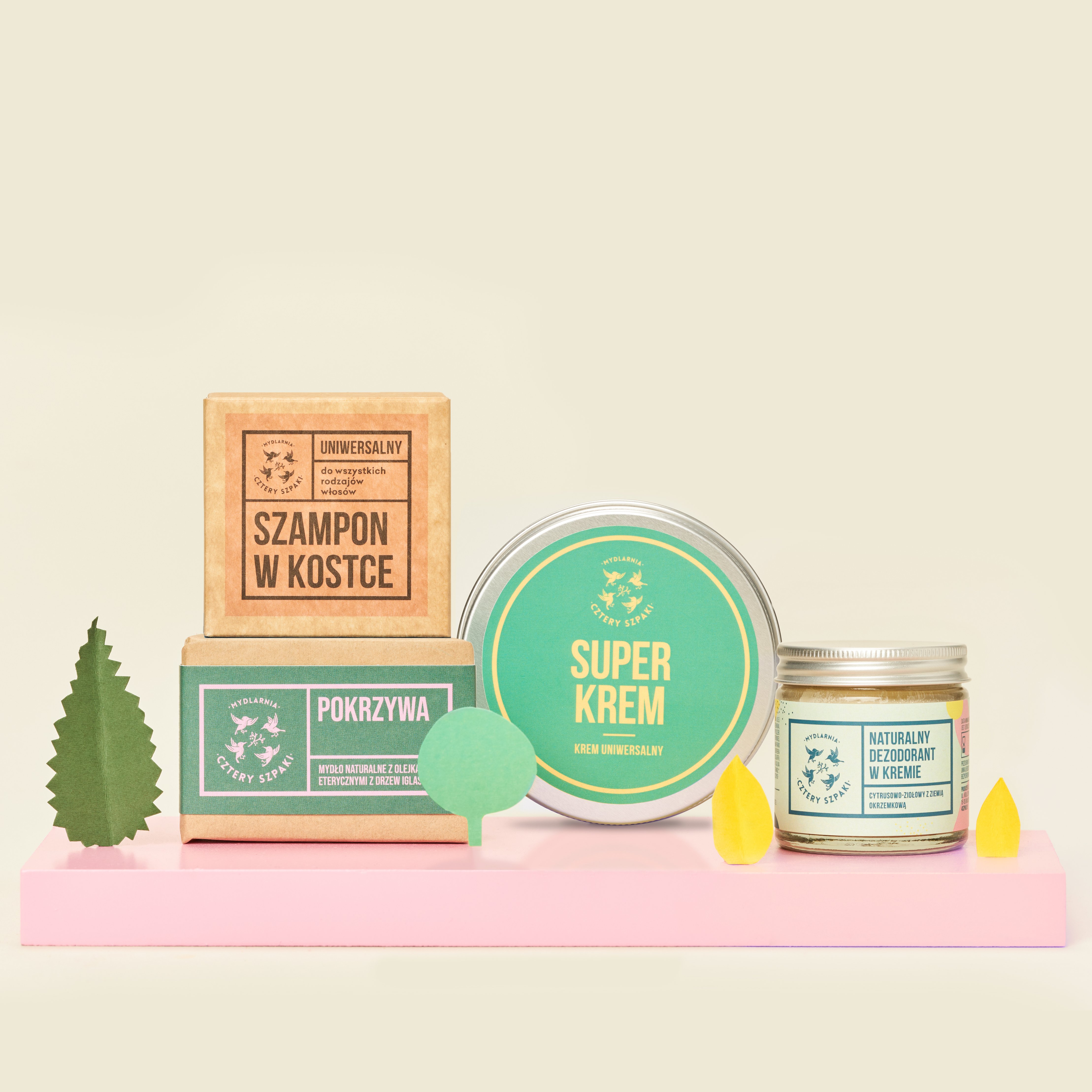 Zestaw czterech kosmetyków 4 Szpaki Bestellerowy