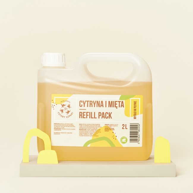 Cytryna i Mięta - Refill Pack - naturalne mydło w płynie 