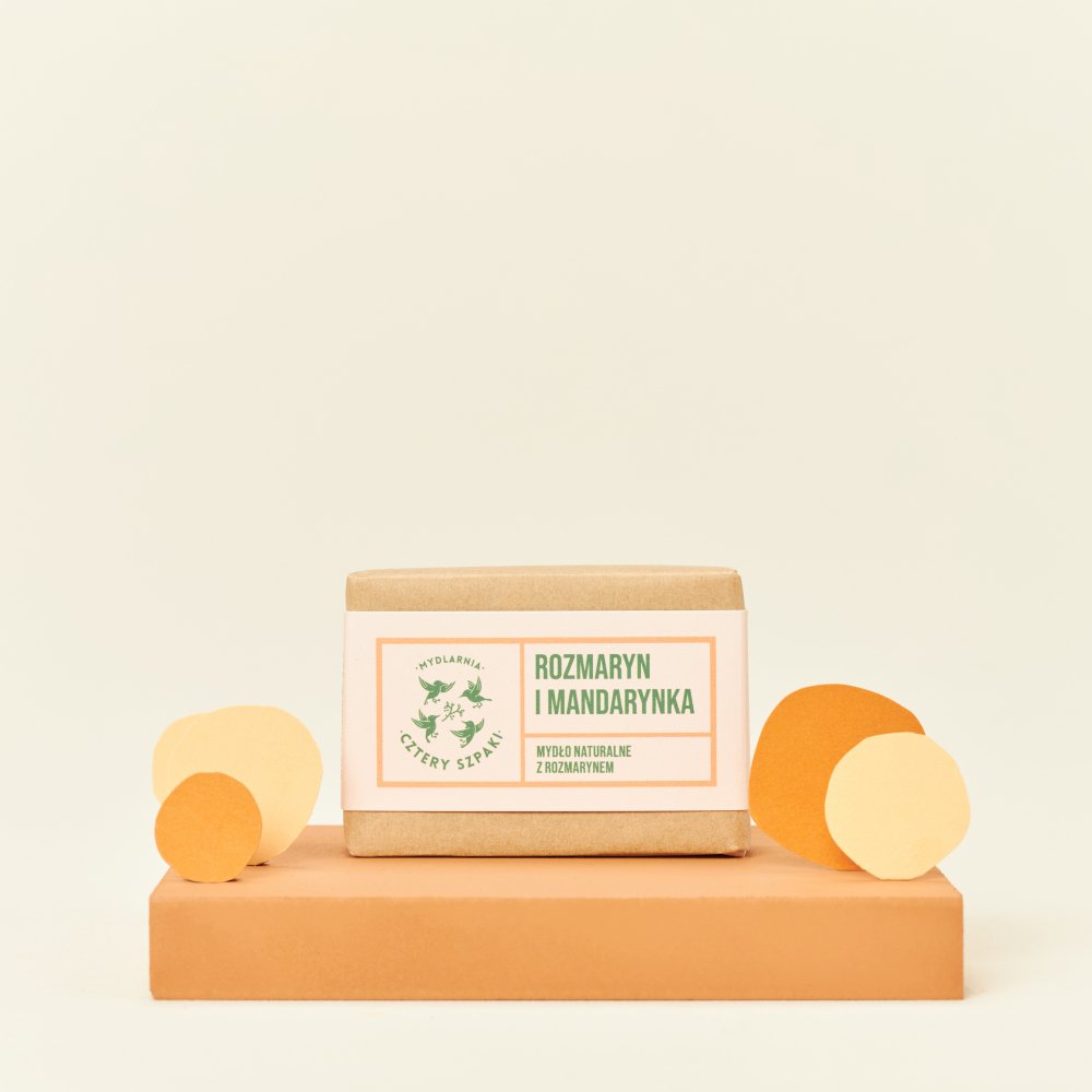 Rozmaryn i Mandarynka - naturalne mydło w kostce