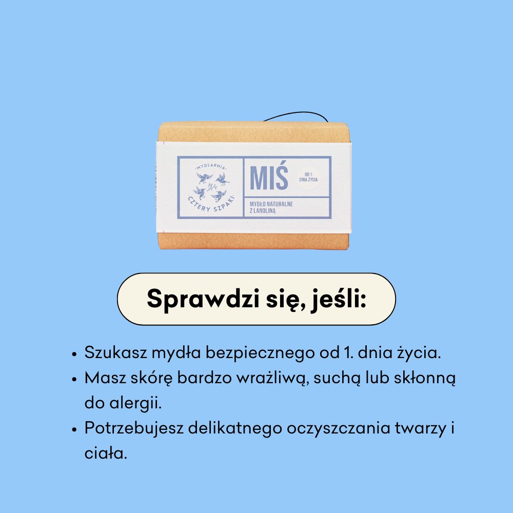 Mydło w kostce Miś z lanoliną 4 Szpaki