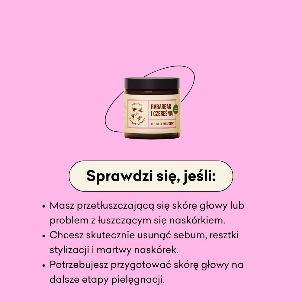 Peeling do skóry głowy - Rabarbar i Czereśnia