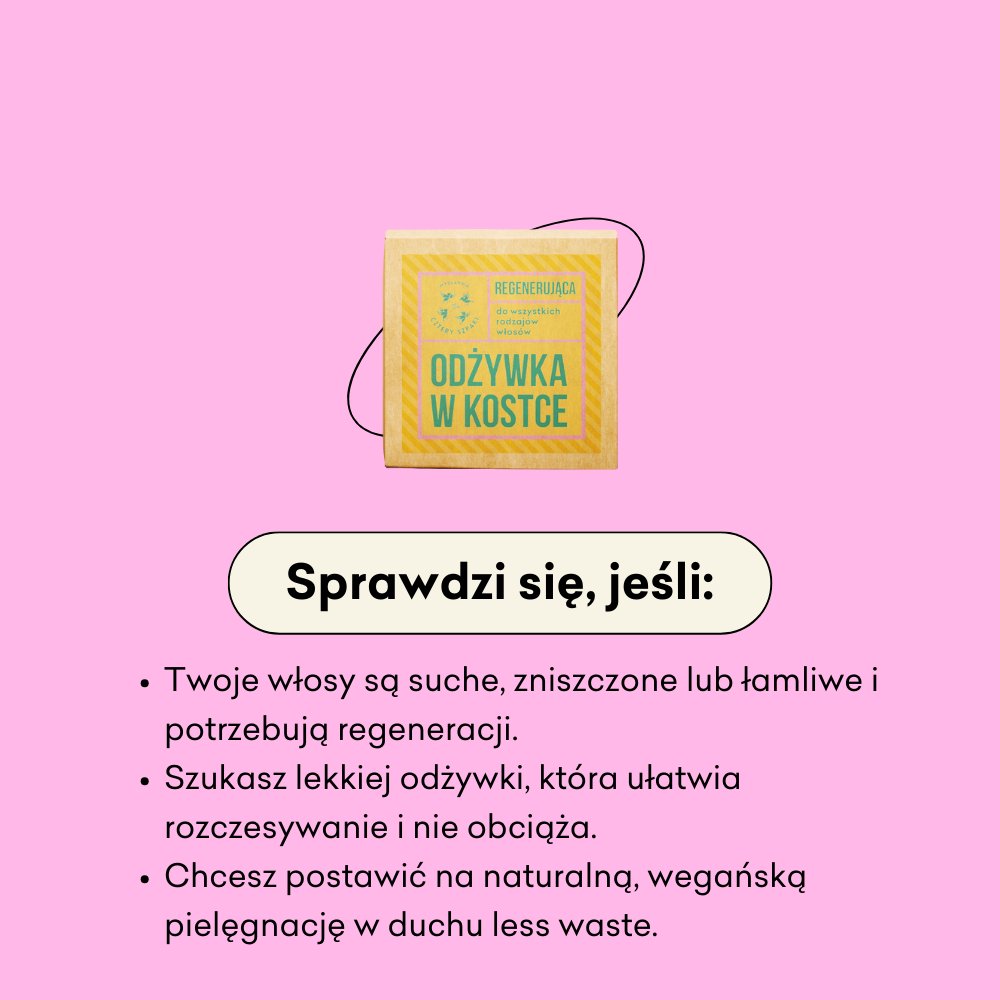 Regenerująca odżywka w kostce - Eukaliptus Cytrynowy sprawdzi się jeśli twoje włosy są suche, zniszczone lub łamliwe i potrzebują regeneracji.