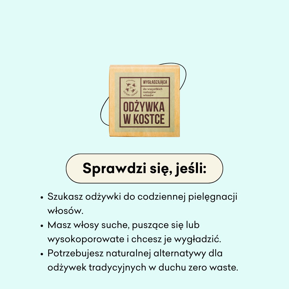 Odżywka do włosów w kostce sprawdzi się jeśli szukasz odżywki do codziennej pielęgnacji włosów.