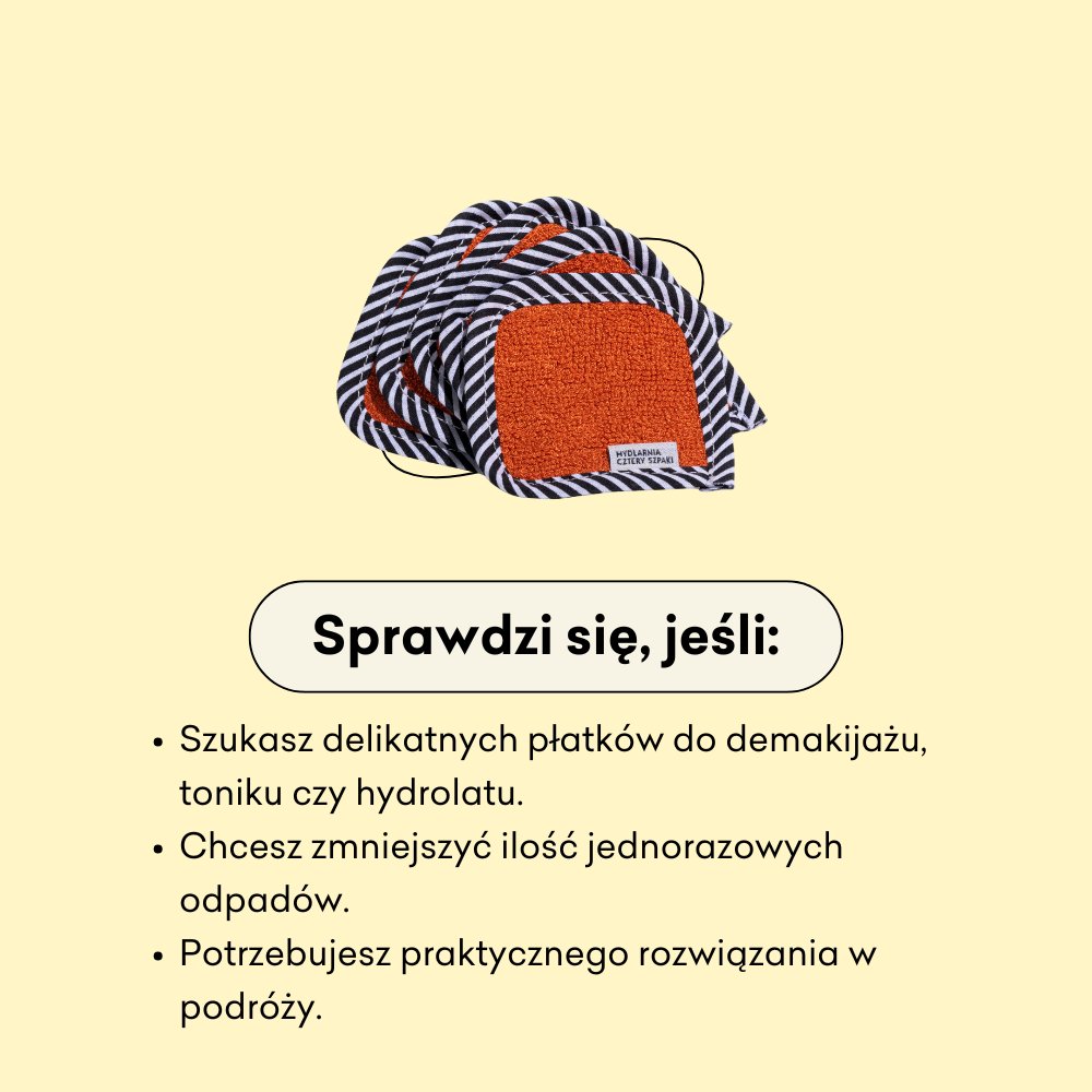 Wielorazowe płatki kosmetyczne - 5 szt. sprawdzi się jeśli szukasz delikatnych płatków do demakijażu, toniku czy hydrolatu.
