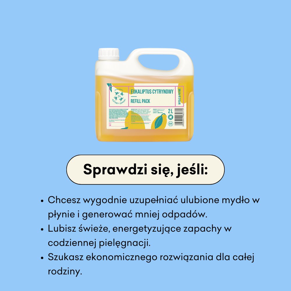 Eukaliptus Cytrynowy - Refill Pack - naturalne mydło w płynie 