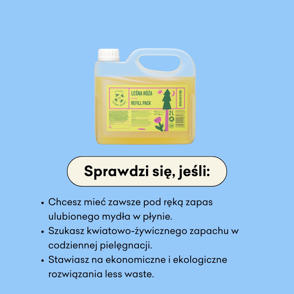 Leśna Róża - Refill Pack - naturalne mydło w płynie 
