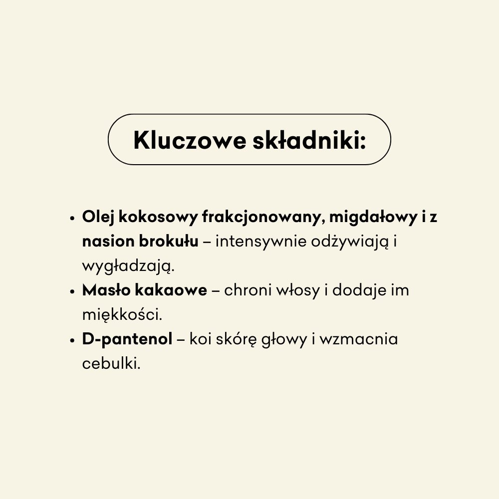 Regenerująca odżywka w kostce - Eukaliptus Cytrynowy składniki: olej kokosowy frakcjonowany, migdałowy z nasion brokułu, masło kakaowe, d-pantenol.