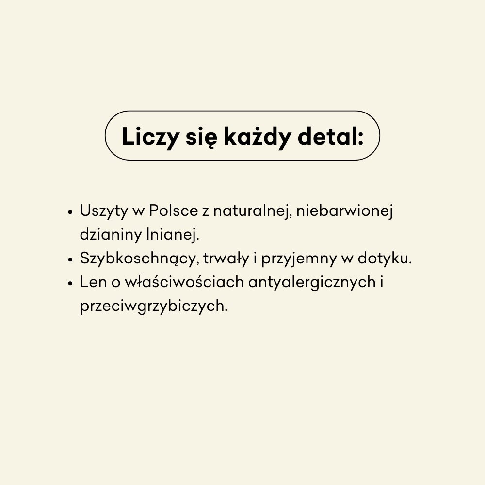 Lniany woreczek - na mydło/szampon w kostce uszyty w Polsce z naturalnej, niebarwionej dzianiny lnianej.